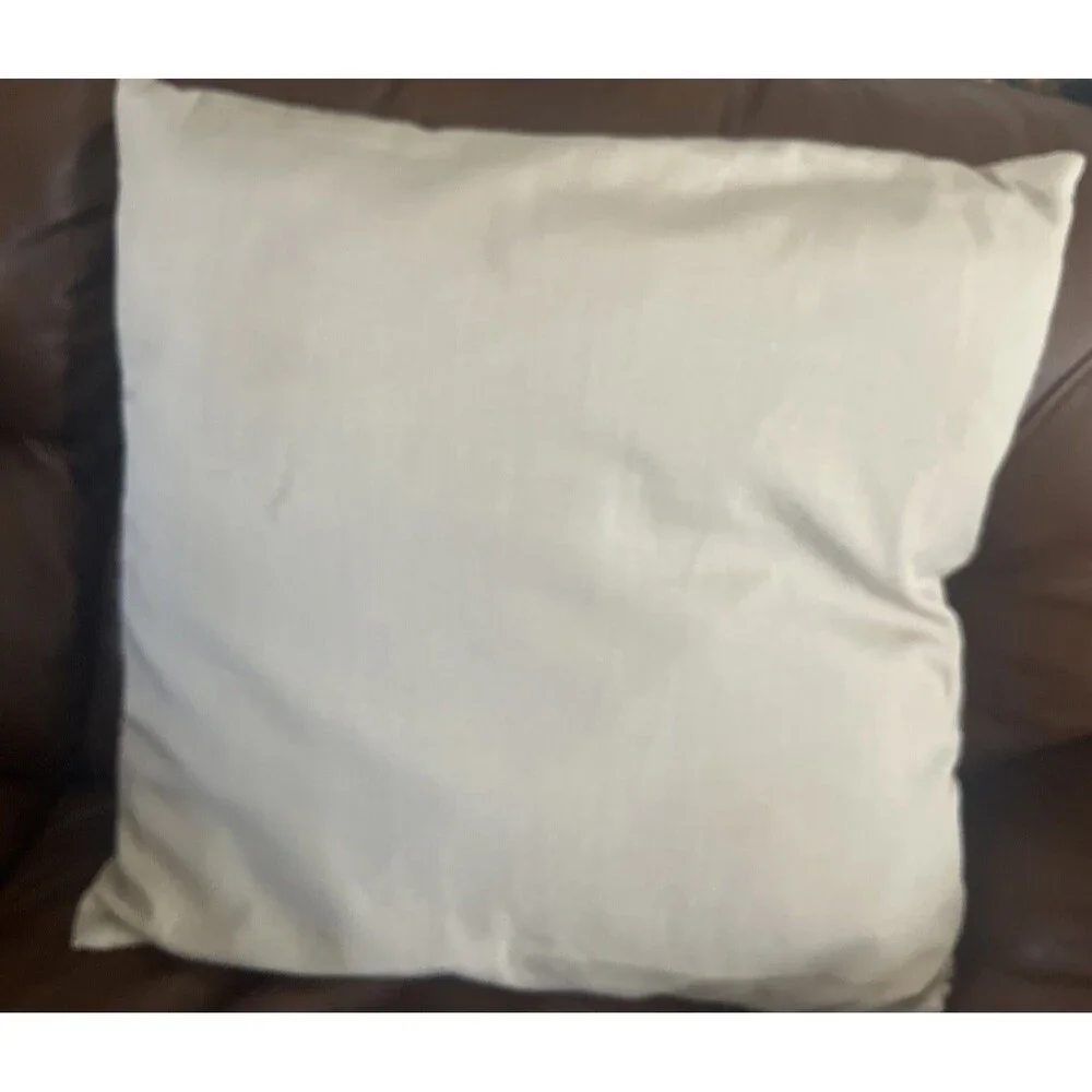Unbranded Floral Embroidery Square Decorative Pillow Multicolor 21.5x 21.5
